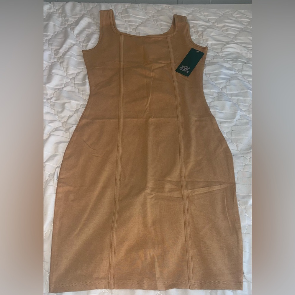 Wild Fable Tan Strapless Sheath Dress Cocktail